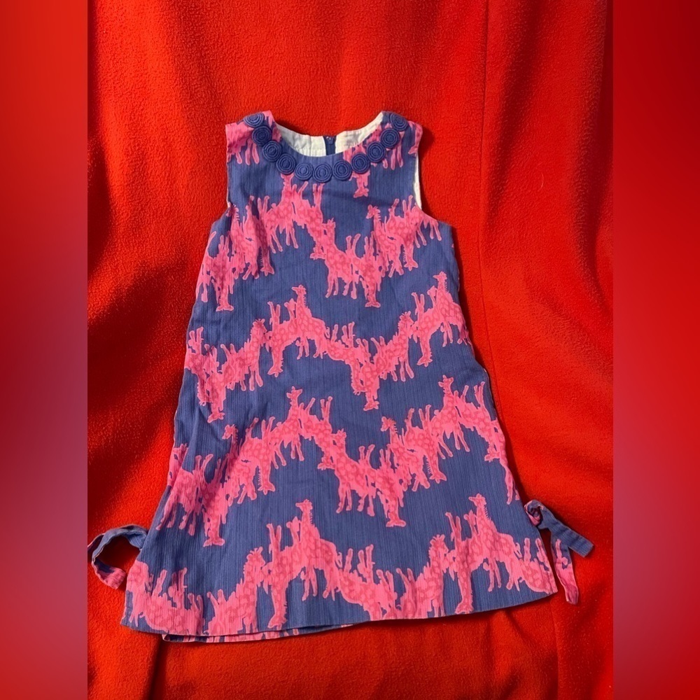 Lilly Pulitzer Girls Shift Dress Giraffes Size 8